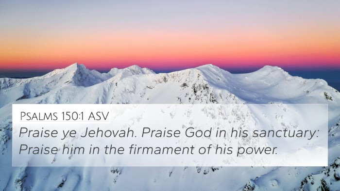 Psalms 150:1 ASV Bible Verse Image