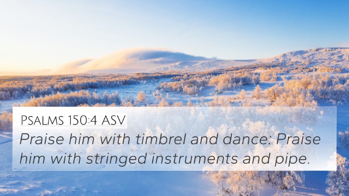 Psalms 150:4 ASV Bible Verse Image