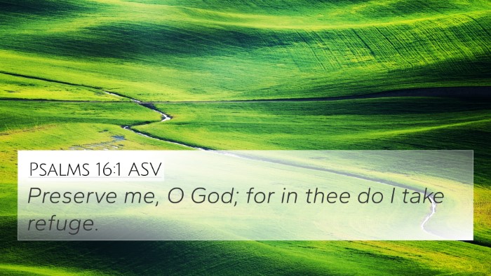 Psalms 16:1 ASV Bible Verse Image