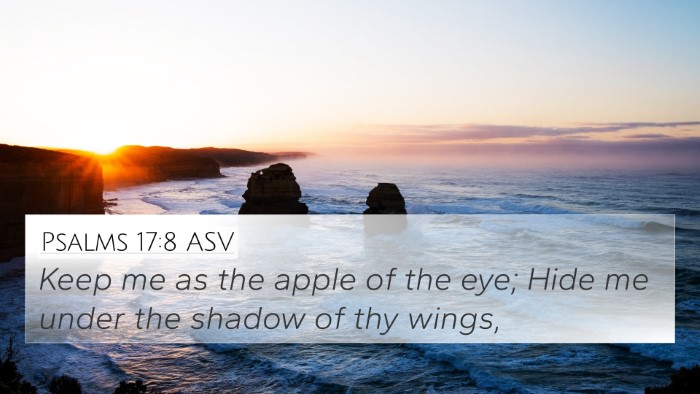 Psalms 17:8 ASV Bible Verse Image