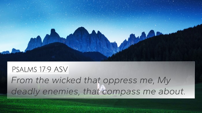 Psalms 17:9 ASV Bible Verse Image