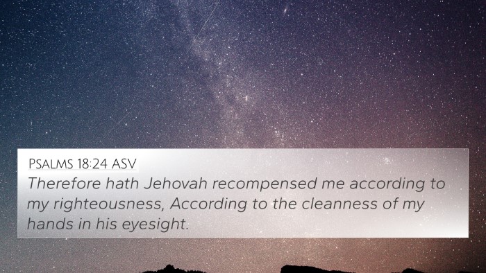 Psalms 18:24 ASV Bible Verse Image