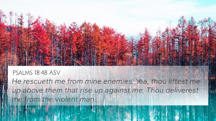 Psalms 18:48 ASV Bible Verse Image