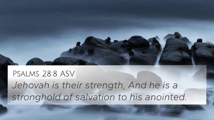 Psalms 28:8 ASV Bible Verse Image