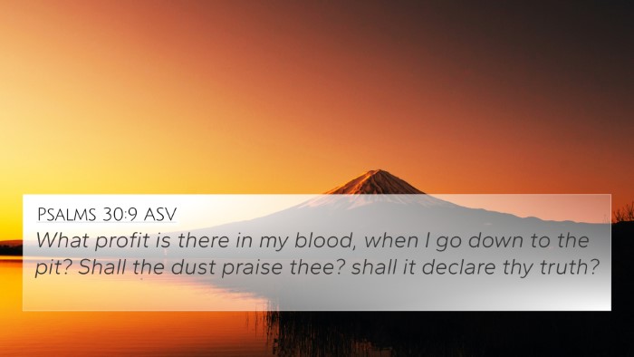 Psalms 30:9 ASV Bible Verse Image
