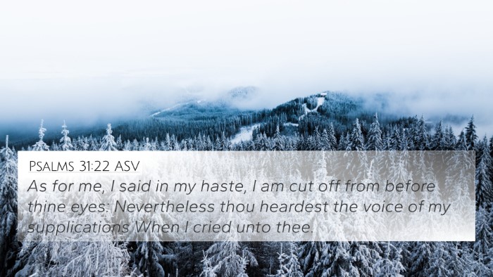 Psalms 31:22 ASV Bible Verse Image