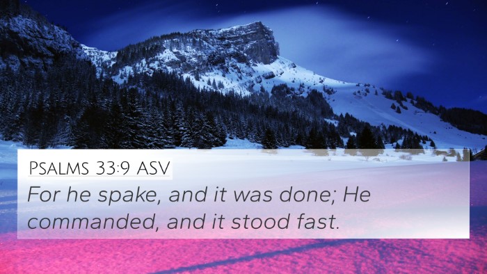 Psalms 33:9 ASV Bible Verse Image