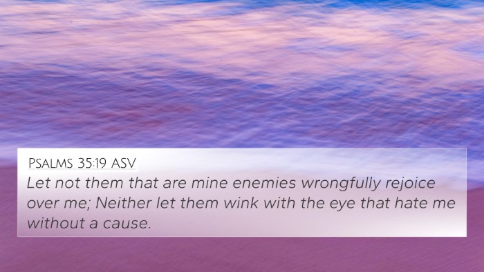 Psalms 35:19 ASV Bible Verse Image