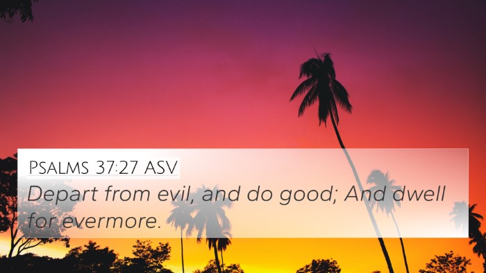 Psalms 37:27 ASV Bible Verse Image