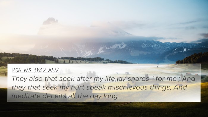 Psalms 38:12 ASV Bible Verse Image