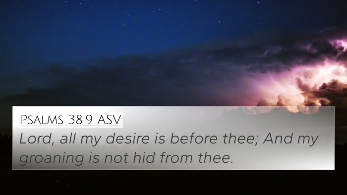 Psalms 38:9 ASV 4K Wallpaper - Lord, all my desire is before thee; And my - 4K Wallpaper Bible Verse