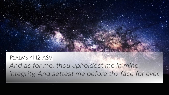 Psalms 41:12 ASV Bible Verse Image
