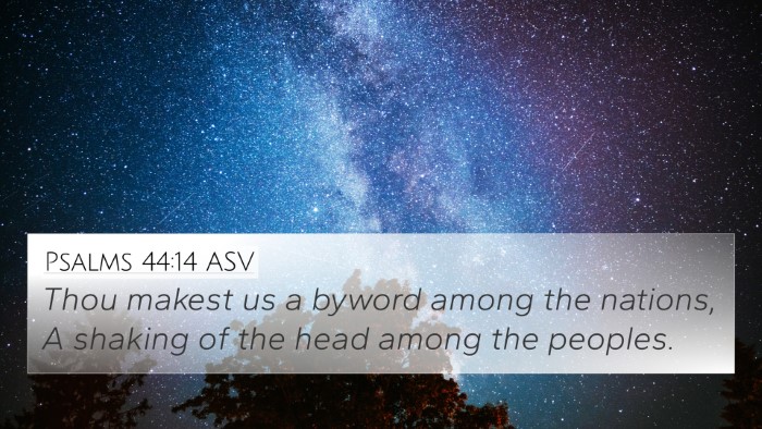 Psalms 44:14 ASV Bible Verse Image