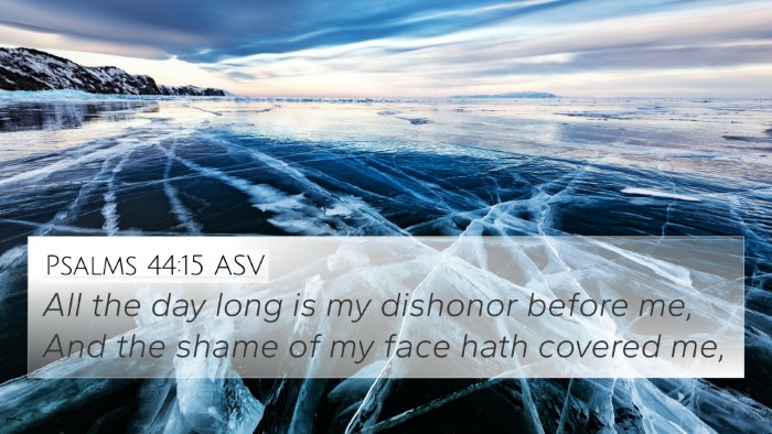 Psalms 44:15 ASV Bible Verse Image