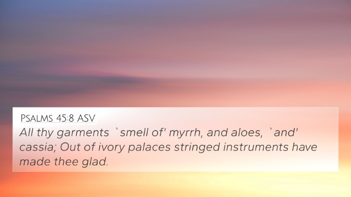 Psalms 45:8 ASV Bible Verse Image