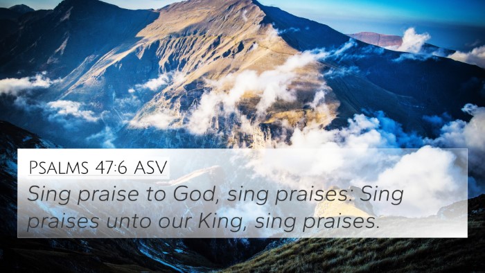 Psalms 47:6 ASV Bible Verse Image
