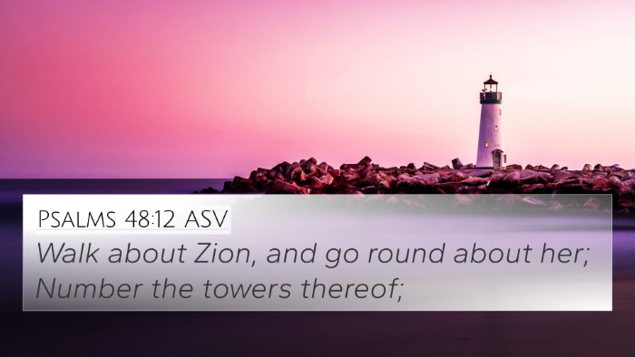 Psalms 48:12 ASV Bible Verse Image