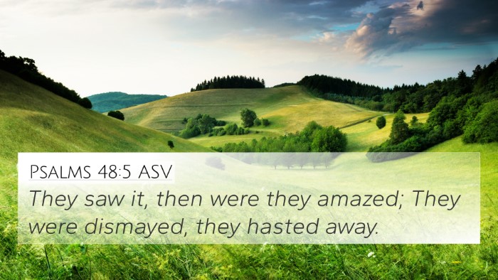 Psalms 48:5 ASV Bible Verse Image