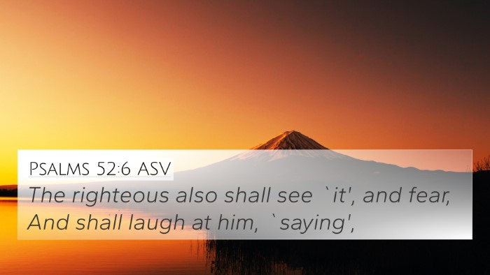 Psalms 52:6 ASV Bible Verse Image