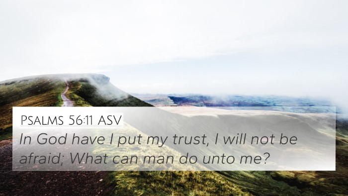 Psalms 56:11 ASV Bible Verse Image