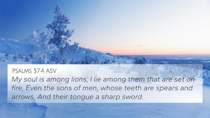 Psalms 57:4 ASV Bible Verse Image