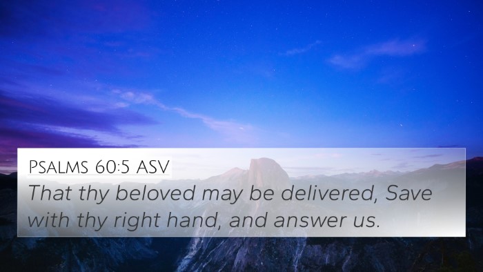 Psalms 60:5 ASV Bible Verse Image