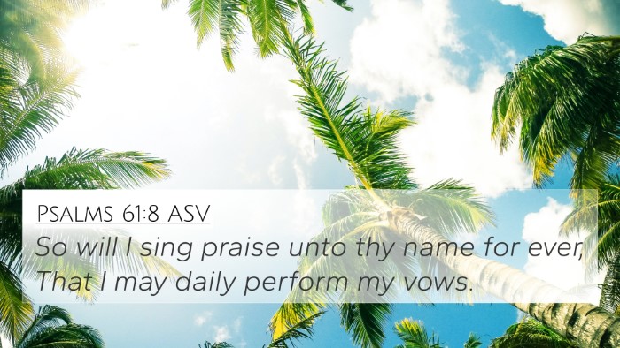 Psalms 61:8 ASV 4K Wallpaper - So will I sing praise unto thy name for ever, - 4K Wallpaper Bible Verse