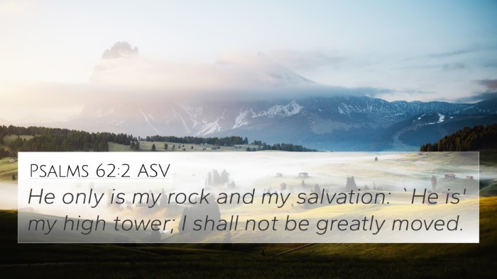 Psalms 62:2 ASV Bible Verse Image