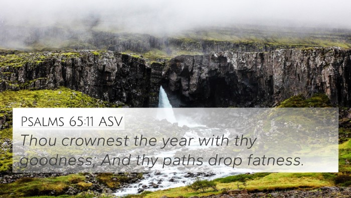 Psalms 65:11 ASV Bible Verse Image