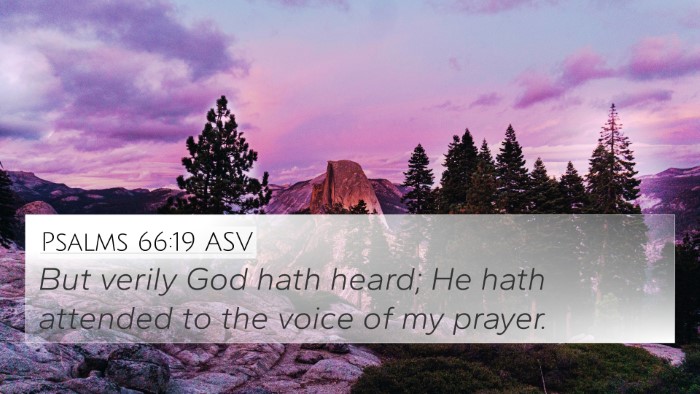 Psalms 66:19 ASV Bible Verse Image