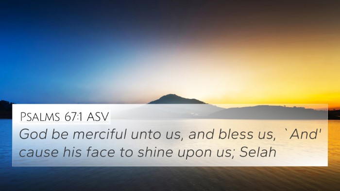 Psalms 67:1 ASV Bible Verse Image