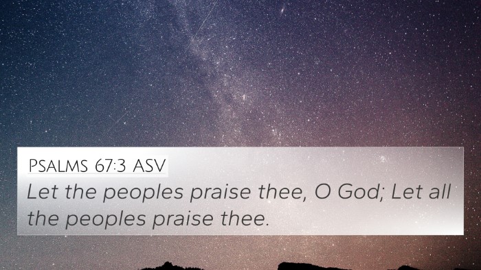 Psalms 67:3 ASV Bible Verse Image