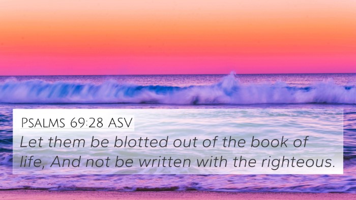 Psalms 69:28 ASV Bible Verse Image