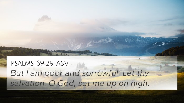 Psalms 69:29 ASV Bible Verse Image