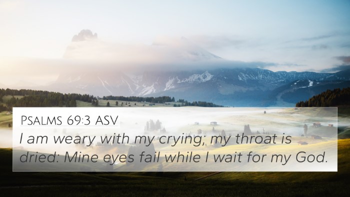 Psalms 69:3 ASV Bible Verse Image