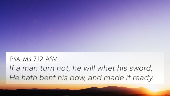 Psalms 7:12 ASV Bible Verse Image