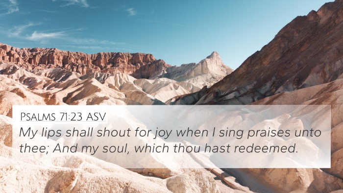 Psalms 71:23 ASV Bible Verse Image