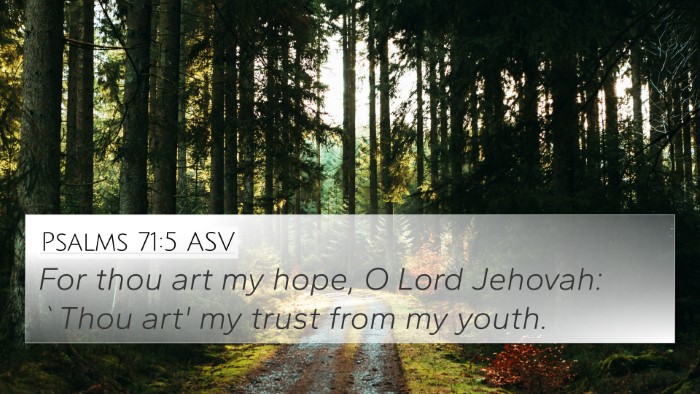 Psalms 71:5 ASV Bible Verse Image