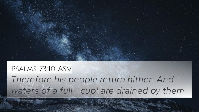 Psalms 73:10 ASV Bible Verse Image