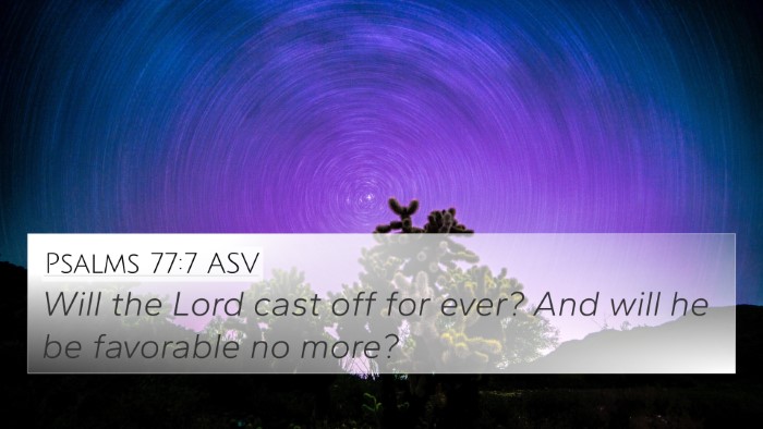Psalms 77:7 ASV Bible Verse Image