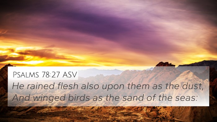 Psalms 78:27 ASV Bible Verse Image