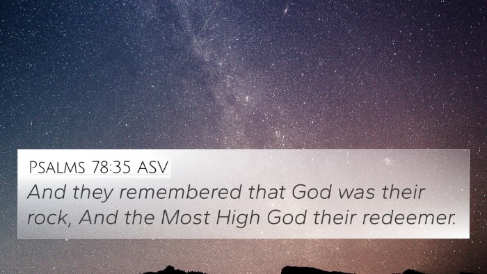 Psalms 78:35 ASV Bible Verse Image