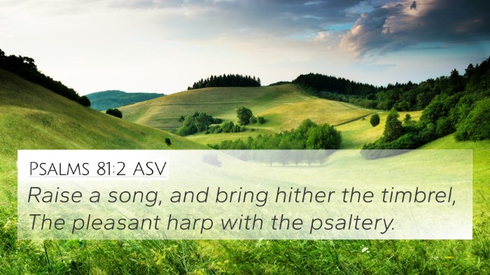 Psalms 81:2 ASV Bible Verse Image