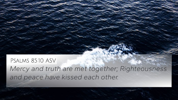 Psalms 85:10 ASV Bible Verse Image