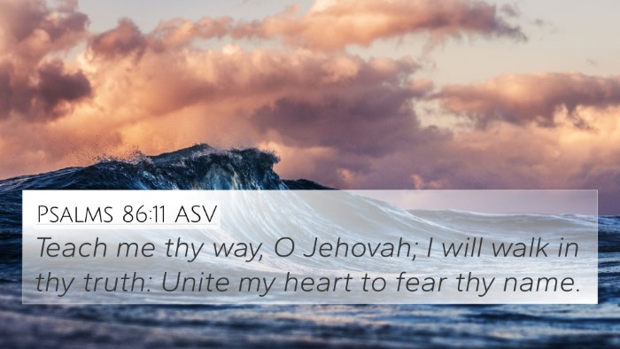 Psalms 86:11 ASV Bible Verse Image