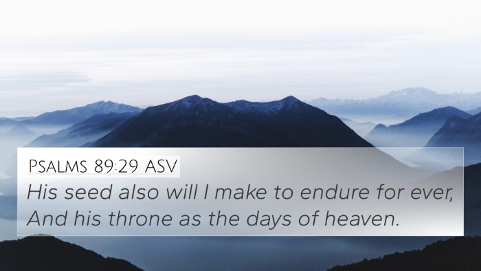 Psalms 89:29 ASV Bible Verse Image