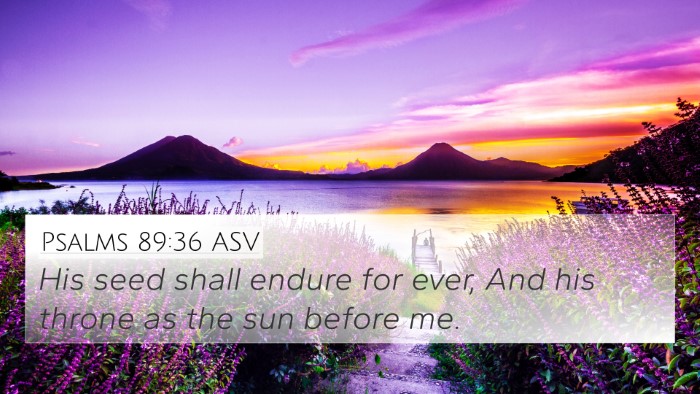 Psalms 89:36 ASV Bible Verse Image