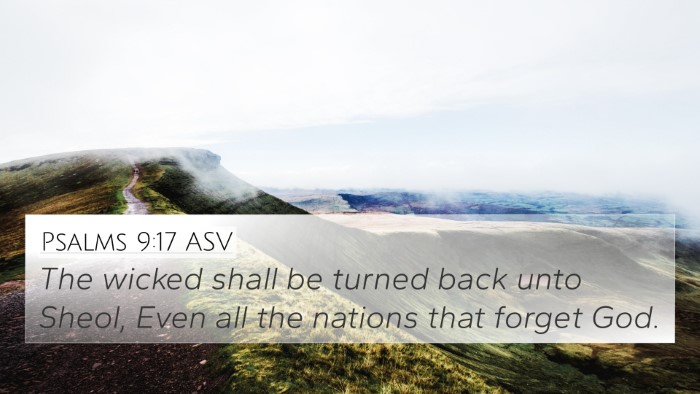 Psalms 9:17 ASV Bible Verse Image