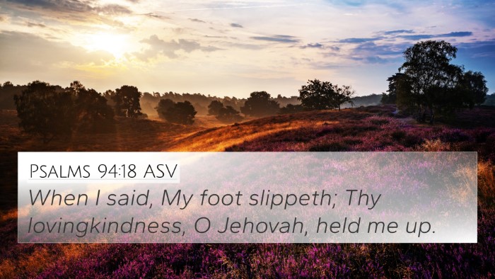 Psalms 94:18 ASV Bible Verse Image