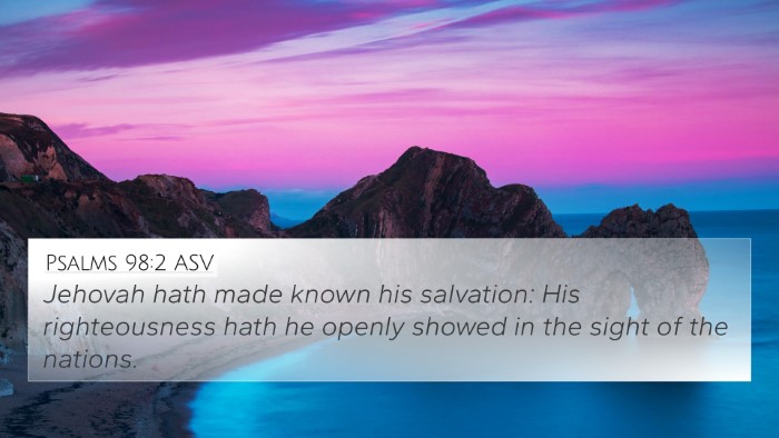 Psalms 98:2 ASV Bible Verse Image
